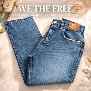 We The Free CRVY Siren Low Rise Straight Jeans Size 28 Free People